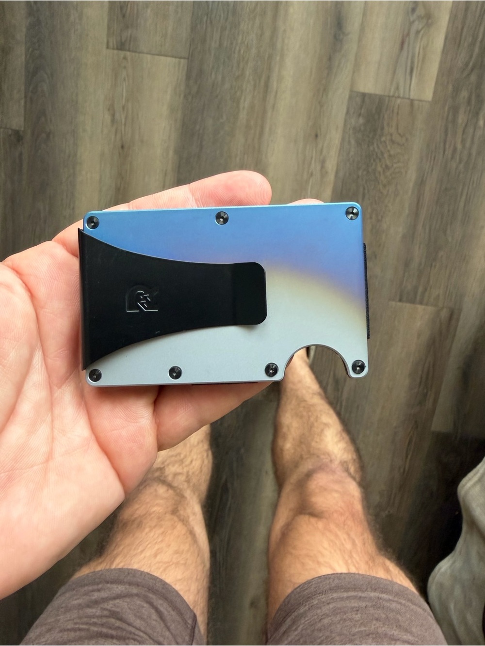 The Ridge Titanium Money Clip - Blue Gradient - Picture 2 of 2